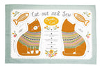 Cut and Sew Charlie Cat Tea Towel - Sew Something Simple