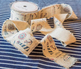 Raw edge nautical print ribbon - Sew Something Simple